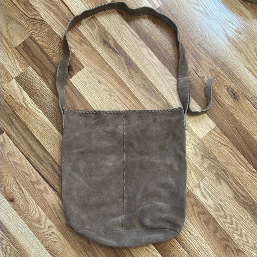 Beige Leather Tote